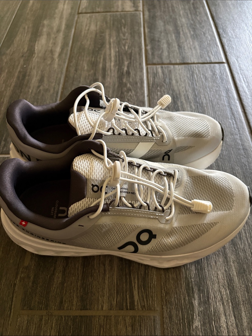 On Running- Women’s Cloudsurfer Next- Glacier/White- size 7.5